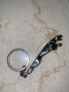 Metal Jaguar Logo And Teddy Keychain Combo