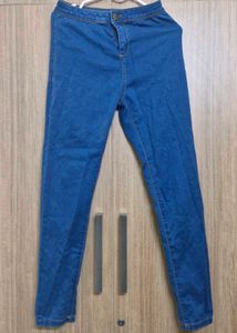 Nuon By Westside High Waist Navy Blue Jeans