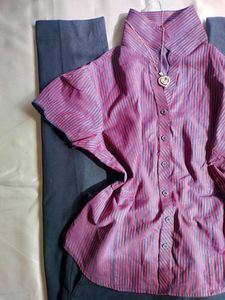 Striped Fitted Like Tee- Shirt