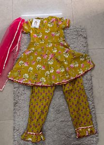 Gota Patti Girls Anarkali Set