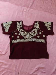 Maroon Golden Heavy Bridal Lehenga
