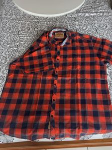 orange  & Blue Checkered Shirt