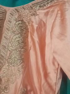Satin Kurti And Crepe Salwar Pattiyala