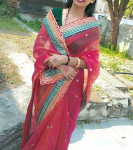Elegant Pink Saree
