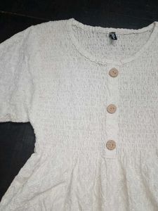 White Button-Down Top