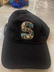 Embellished Initial 'S' Baseball Cap