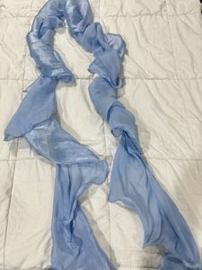 Blue Ruffle Lehenga with Embellished Top