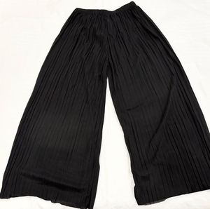 Black Pleated Palazzo Pants