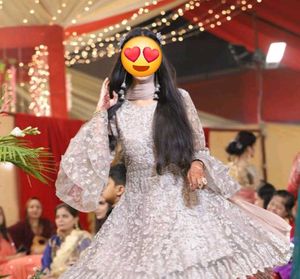 Silver Festive Lehenga