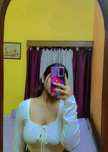 White Long Sleeve crop top