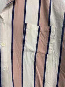 Vertical Stripes Loose Boyfriend Shirt