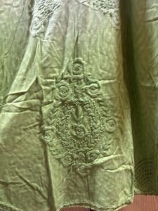 Green Embroidered Kurta