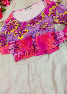 Pinterest inspired fitted multicoloured top