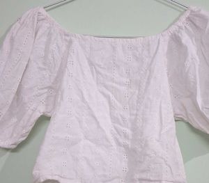 Zudio Square Neck/ Off Shoulder Crop Top