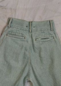 BLUE HIGH WAIST STRAIGHT JEANS