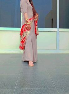 Grey Colour Gown