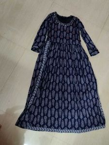 Elegant Blue Printed Kurta