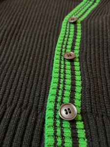 Black Sweater With Green Margins