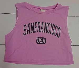 URBANICK Pink SAN FRANCISCO Crop Top (L Size)