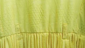 Yellow Pleated Dress