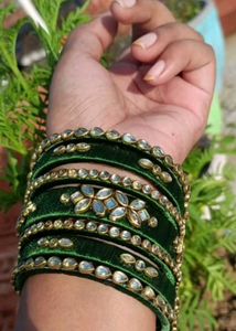 Trendy silk thread bangle