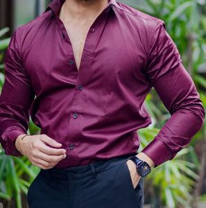 purple Vintage satin shirt For Man