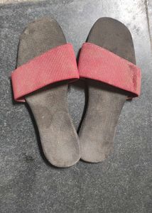 Burgundy Banded Slides