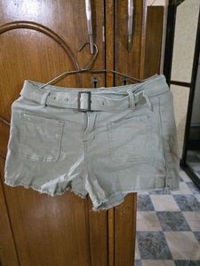 Casual Belted Shorts