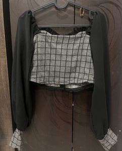 Black Buttoned Top