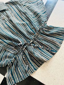 Striped Button-Down Top