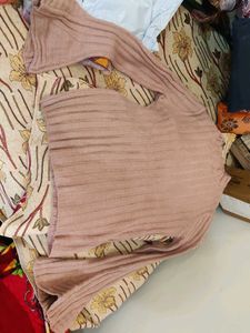 Ribbed Bell Sleeve Top