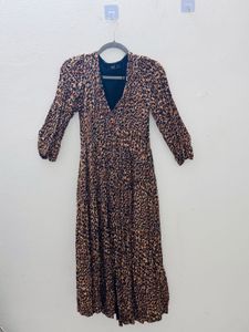 Leopard Print Midi Dress