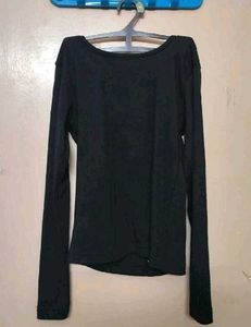 Black &amp; Red Combo Body Fitted Top For Women