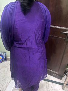 Elegant Purple Embroidered Kurta Set