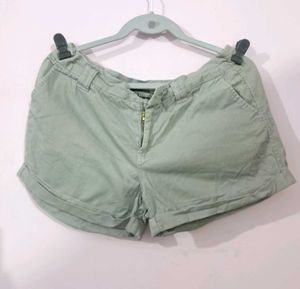 Grey Cotton Shorts
