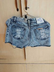 Distressed Denim Shorts