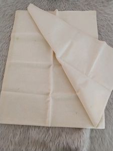 Cream Shirt And Black Pant Dress Material (Men)