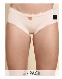 Cute Heart Detail Panties (Set of 3)