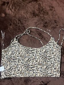 Leopard Print Cami Top backless