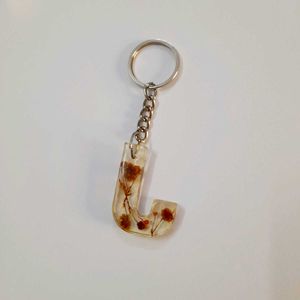 J Initial Keychain