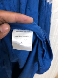 Sport-Tek Blue Long Sleeve Zip T Shirt