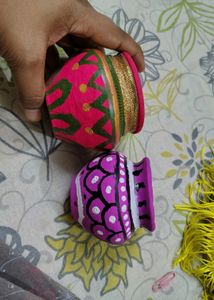 🪔Diwali Gift 🎁 2 Decorative Matki 😍 handicraft