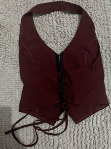halterneck corset top