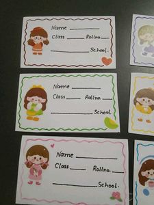 Handmade School Name Labels