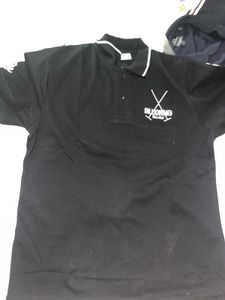 BLUORNG MENS BLACK POLO TSHIRT