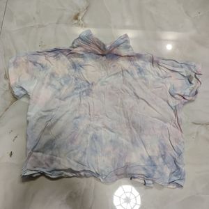 Tie Dye Crop Shirt Top