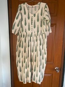 Flared Printed One Piece Dress