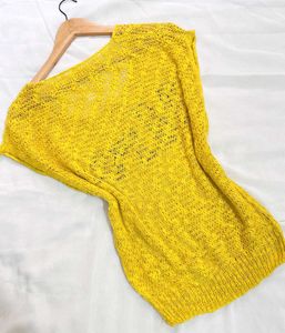 Pinterest Yellow Knit Top - &#39;Mrs&#39; Detail D