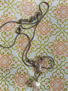 Real Pearl Pendant Necklace with Earrings