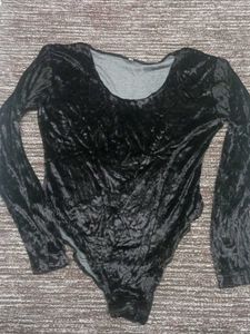 Coffee Brown Velvet Bodysuit
